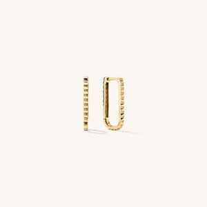 MEJURI Pleated Medium U Hoops - NEW